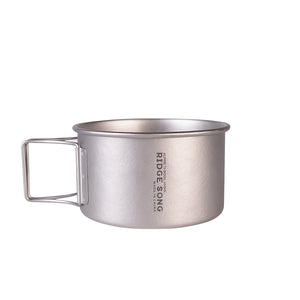 A RidgeSong titanium bowl photographed as a standalone product.